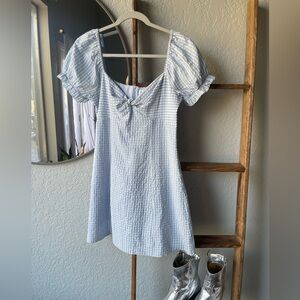 Princess Polly | Dress | Light Blue and White | 4